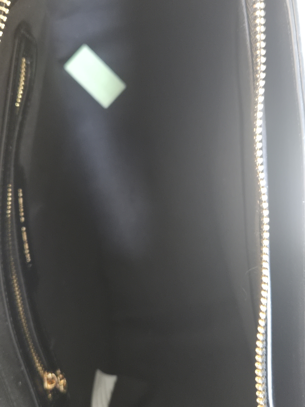 Valentino Orlandi Black & Gray Vegan Leather Satchel with Gold V Accent - Picture 6 of 7